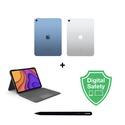 iPad 10th Gen + Logitech Combo Touch Keyboard + Skriva Stylus + Digital Safety Package